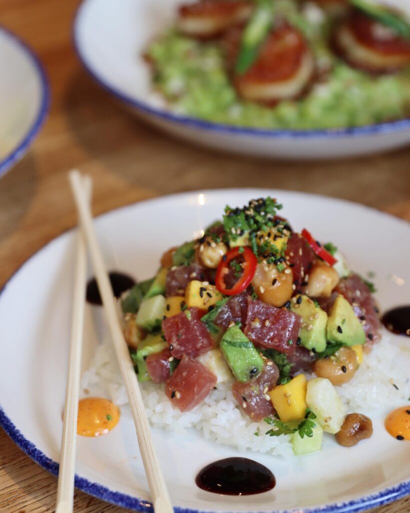 pacific table – The tuna poke is a rising star on the expansive Pacific Table menu.