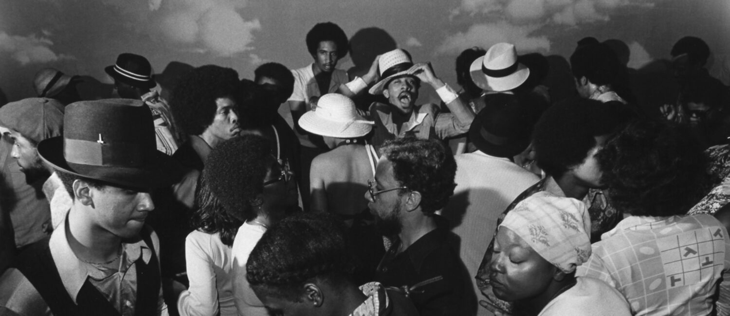 Michael Abramson’s black and white photo “Untitled,” circa 1974-1977. Abramson photographed clubgoers on the South Side of Chicago, and a selection of his photos are currently on view at the Houston Museum of African American Culture through March 30. (Courtesy Abramson Art Foundation and the Houston Museum of African American Culture) Alt Text