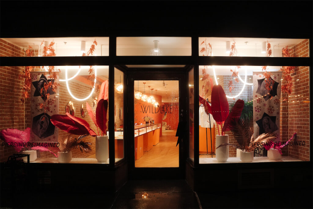 The new Wildlike, a luxury piercing shop, on Bond Street in New York City's NoHo neighborhood. (photo by Hannah Turner Harts)