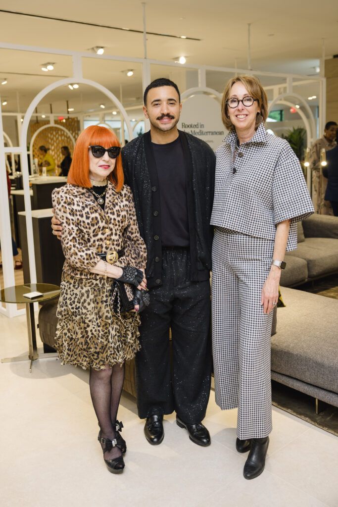 Elina Htun, PJ Natuzzi, Shannon Mann at Natuzzi Italia Houston Grand Opening (Photo by Johnny Than)