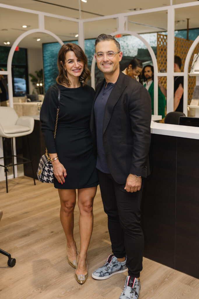 Saghar Senemar, Ali Gilan at Natuzzi Italia Houston Grand Opening (Photo by Johnny Than)