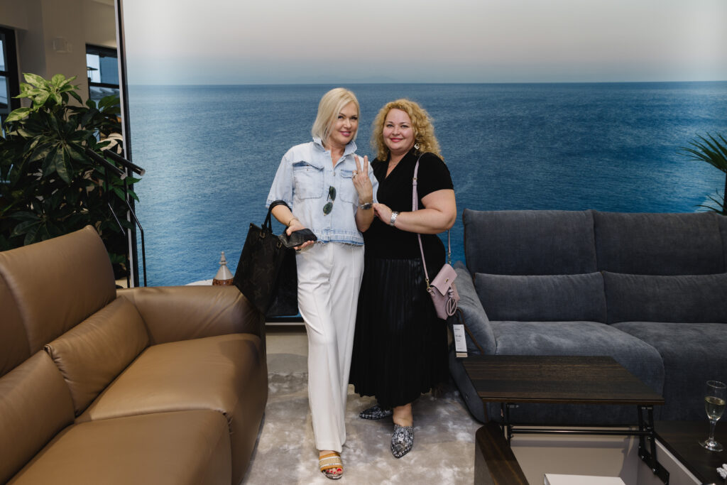 Yaroslavla Polak, Elene Vinitski at Natuzzi Italia Houston Grand Opening (Photo by Johnny Than)