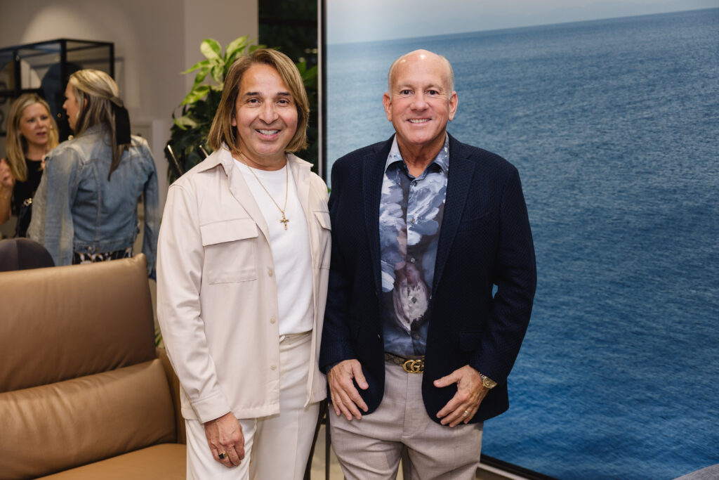 Oscar & Bruce Banta-Guevara at Natuzzi Italia Houston Grand Opening (Photo by Johnny Than)