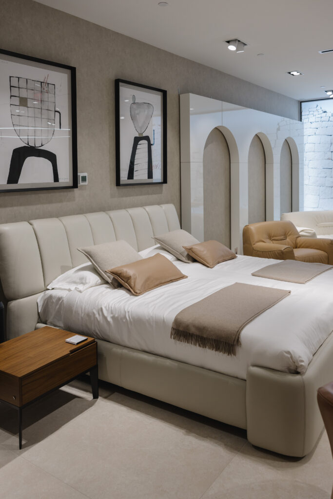Luxury beds at Natuzzi Italia Houston  (Photo by Johnny Than)