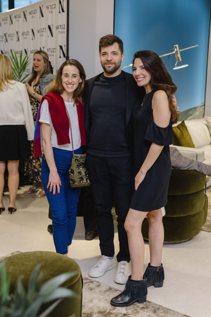 Maria Suarez, Roger Leal Martinier, Leah Moghabghab at Natuzzi Italia Houston Grand Opening (Photo by Johnny Than)