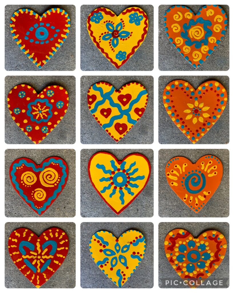 The 12 hearts by MaryScott Hagle for LOVE IGNITES! (Photo by Sarah Gish)