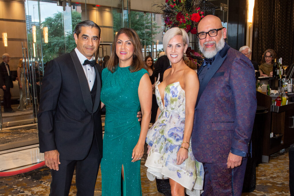 Hector & Victoria Longoria, Carly Standley, Arturo Chavez at the Alley Theatre gala. (Photo by Jacob Power)