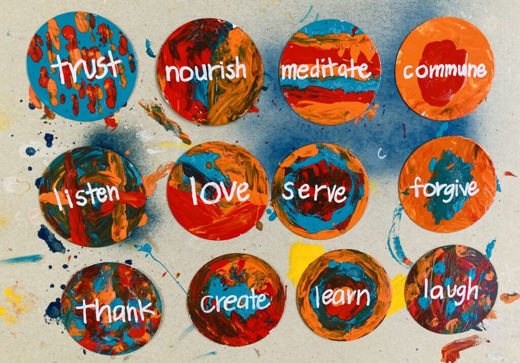 Discs displaying 12 Ways & Words on Iggy the Igniter (Photo by Sarah Gish)