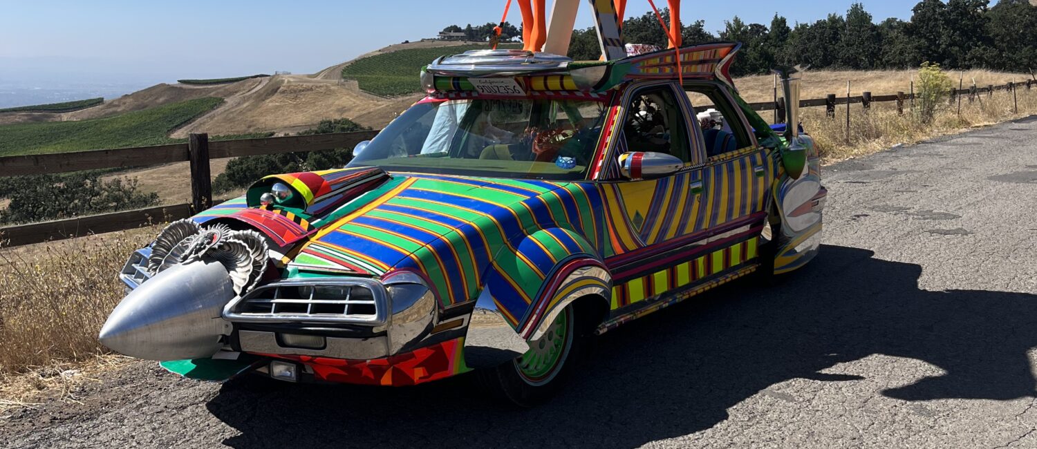 342 David Best’s Orange Horse, 2023, rolls at this spring’s Houston Art Car Parade