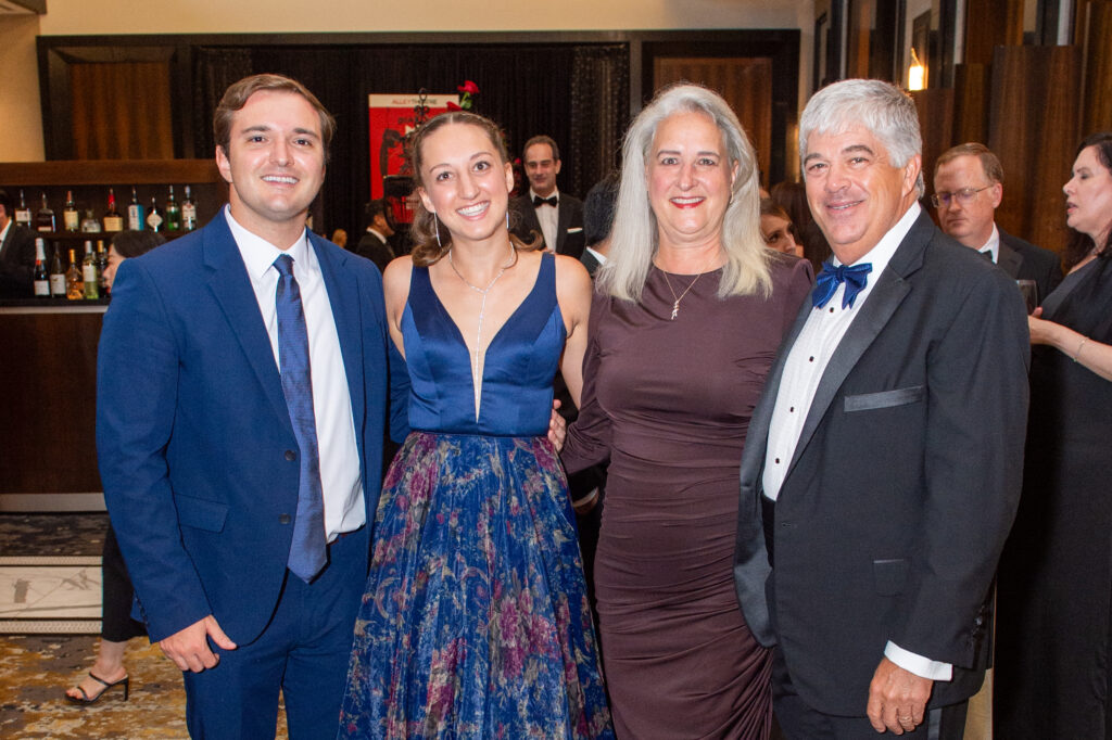 Jose Antelo, Ashley Penshorn, Debra and Robert Penshorn at the Alley Theatre gala. (Photo by Jacob Power)