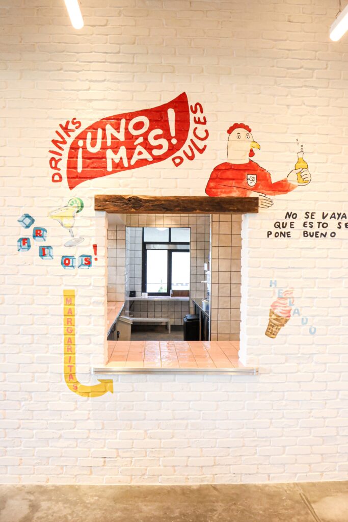 Little Rey’s outdoor walk-up window, deemed “Uno Mas!”, makes skipping the line easy to order another marg or for grab-and-go takeout orders. (Photo by Andrew Thomas Lee)