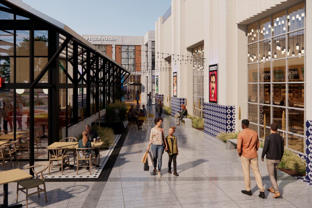 Arlington's Lincoln Square will soon make way for Anthem by Trademark Properties. (Rendering by Dwell Design Studio)