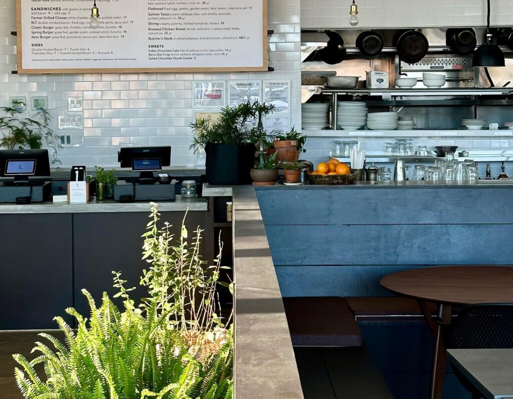 Inside the sunny space at the new James Provisions in Hurst.