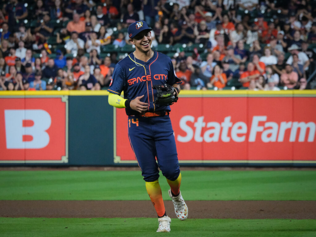Houston Astros utility man Mauricio Dubom knows how to grab a big moment. (Photo by F. Carter Smith)