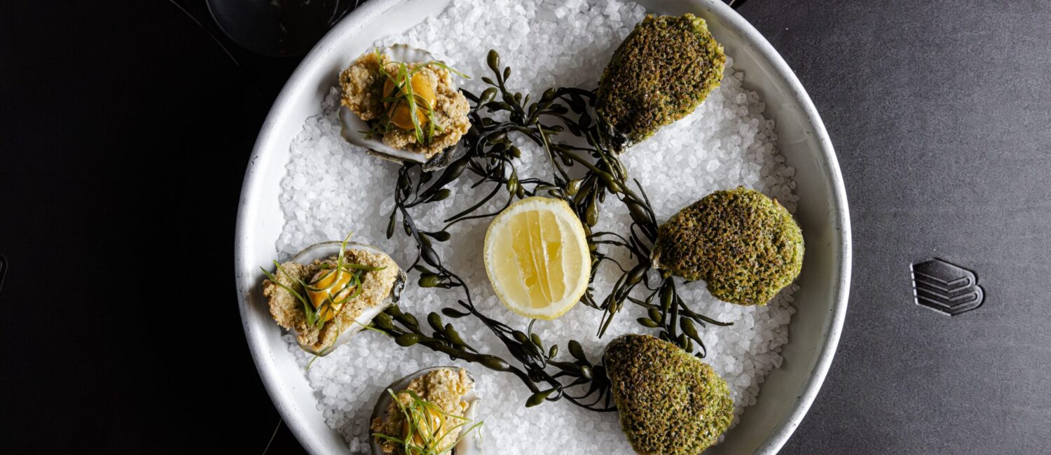 Baked and Fried Oysters at Bar Bludorn