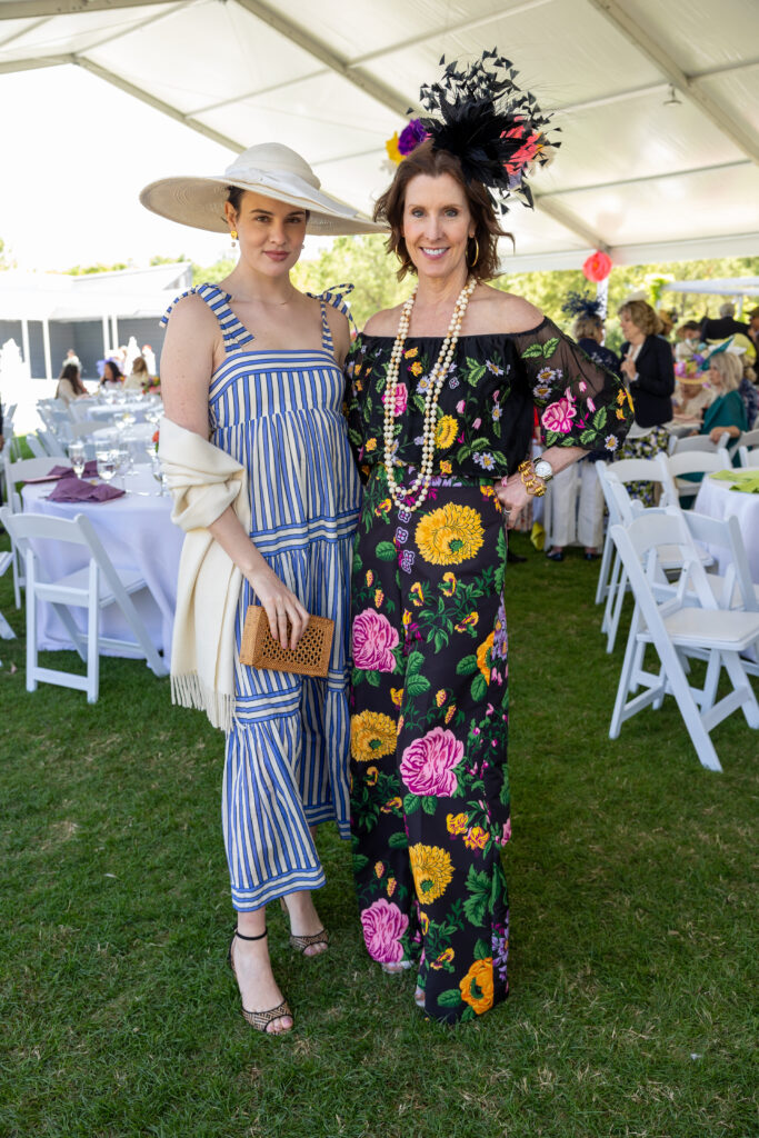 Caroline Kelly, Phoebe Tudor at the Hats in the Park luncheon. (Photo by Jenny Antill)