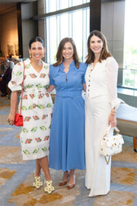 Catalina Maria Gonzalez Franco, JLD Milestones Luncheon Co-chair Sally Pretorius Hodge, and Jess Bass Bolander (Photo by Tamytha Cameron)