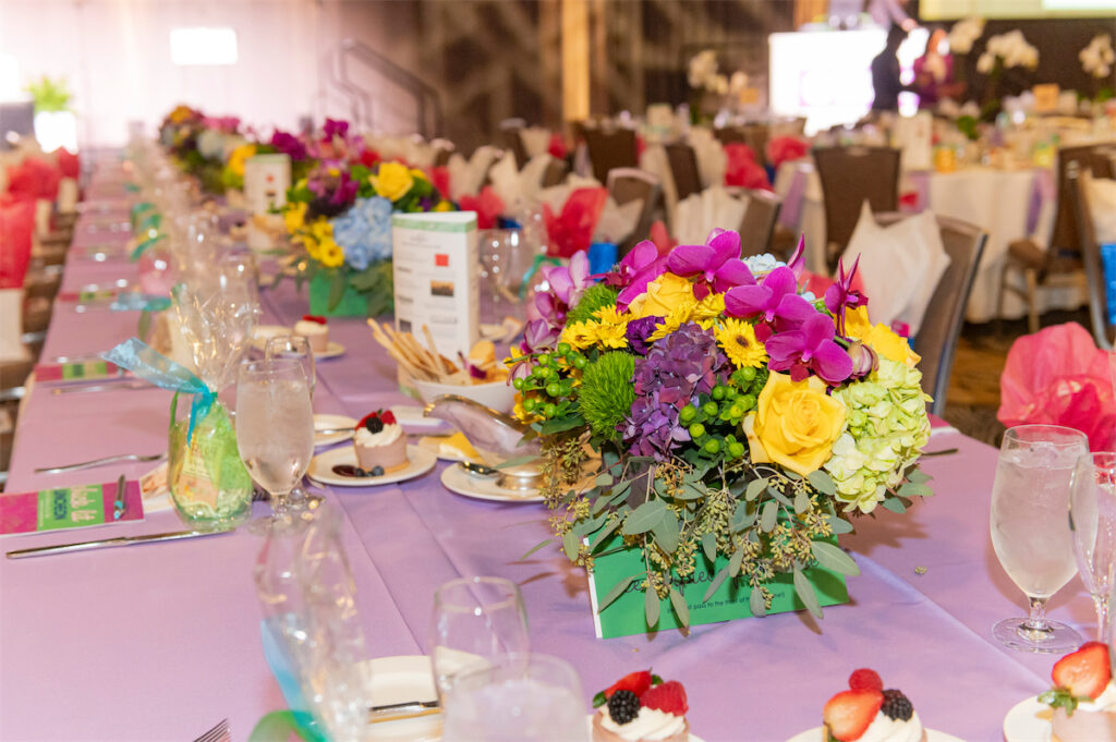 A 2024 Chick Lit Luncheon table (Photo by Tamytha Cameron, Celeste Cass and Nate Rehlander)