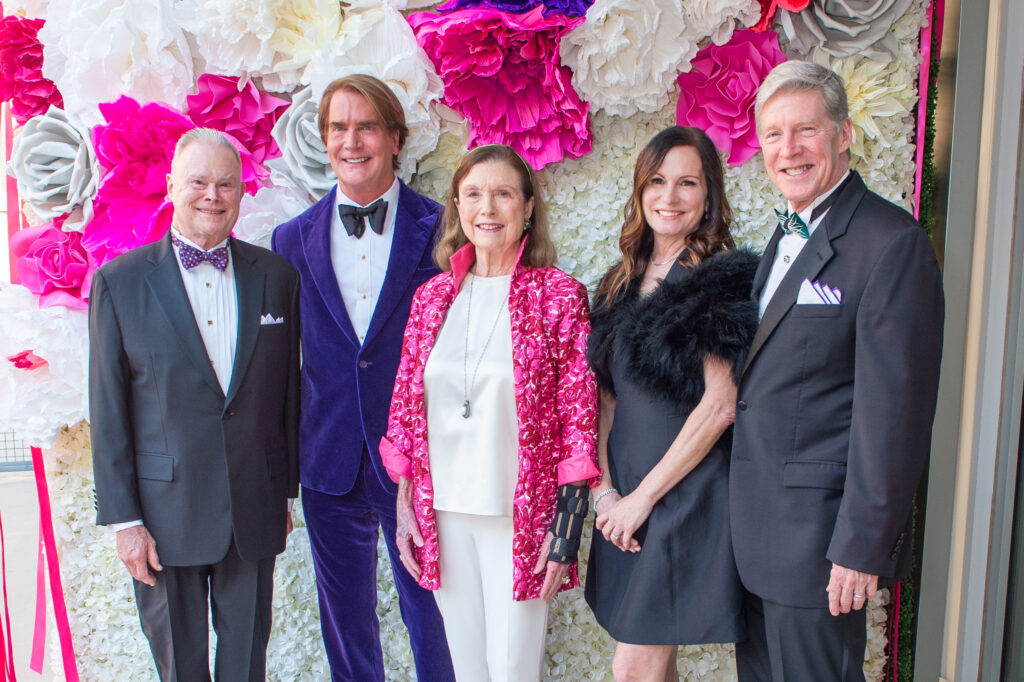 Co-chairs Jim Nicklos, George Lancaster, Kay Bruce, Cabrina & Steven Owsley at Stages' Gala at The Gordy. (Photo by Jacob Power)