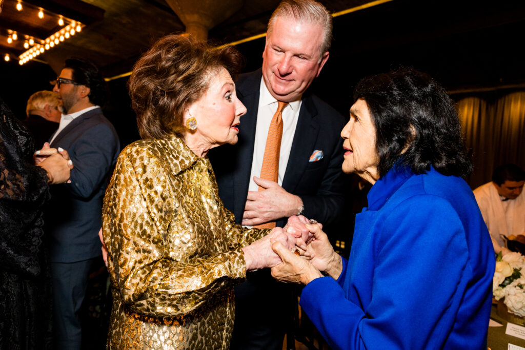 Cyvia Wolff, Michael Keegan and Dolores Huerta at Inspirit: Rothko Chapel's Evening of Inspiration (Photo by Scott Julian) 