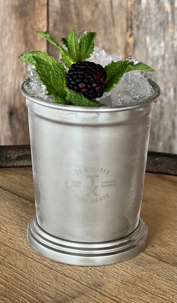 TX Mint Julep served in a classic Julep Cup.