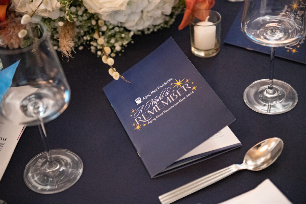 Details at the 2024 Aging Mind Foundation Gala (Photo by Tamytha Cameron and Celeste Cameron)