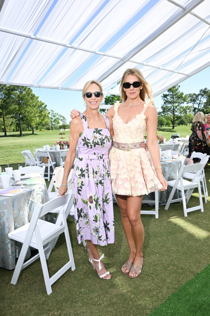 Diana Brock, Natasha Oliver at the River Oaks Country Club tennis tournament luncheon.