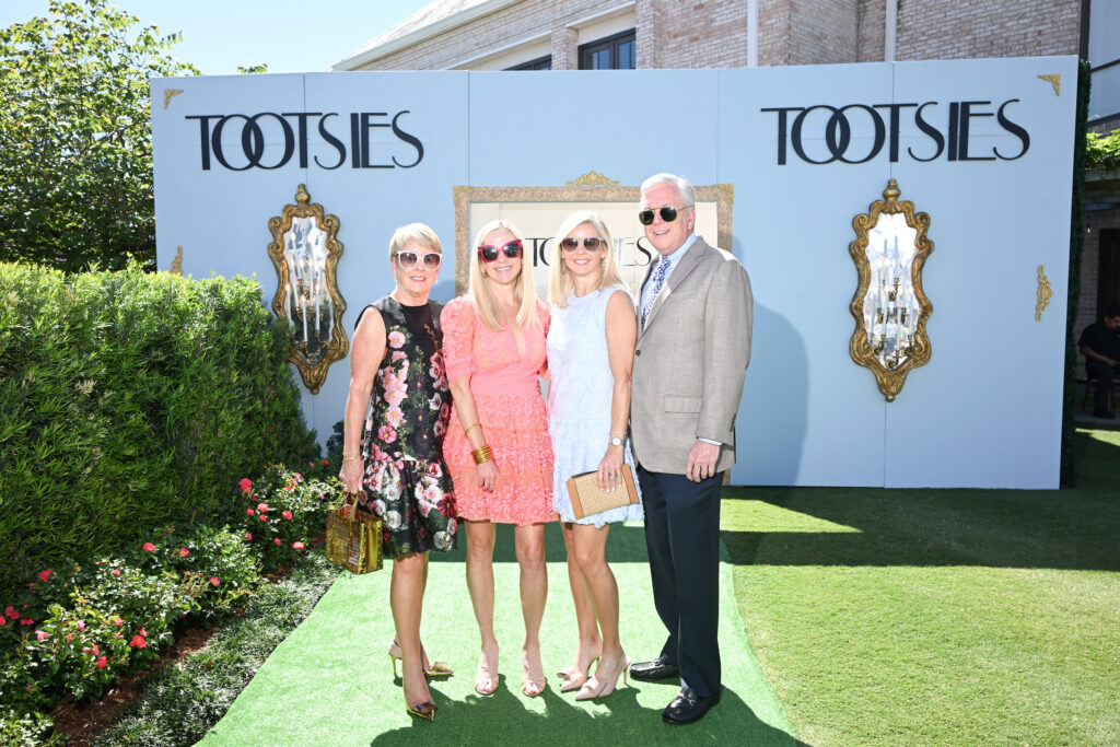 Donna Lewis, Emily Lewis, Ally Cattan, Norman Lewis at the River Oaks Country Club tennis tournament luncheon.