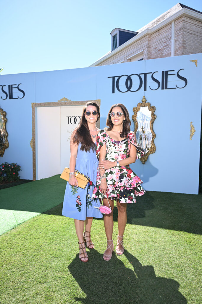 Elizabeth Chen Douglass, Julie Chen at the River Oaks tennis tournament luncheon.
