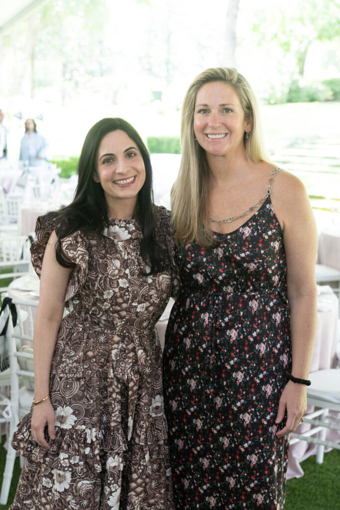 Elizabeth Esfahani, Kelley Scofield at the Bayou Bend fashion show and luncheon. (Photo by Wilson Parish)