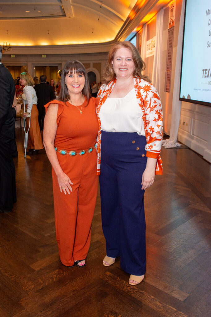 Ginger Cearley, Sabra Phillips at the Texas Exes Longhorn Legacy Scholarship Gala (Photo by Jacob Power)