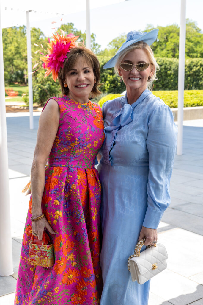 Hallie Vanderhider, Jennifer Allison at the Hats in the Park luncheon. (Photo by Jenny Antill)