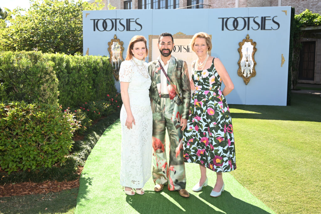 Jenna Lindley, Fady Armanious, luncheon chair Shelli Lindley at the River Oaks tennis tournament luncheon.