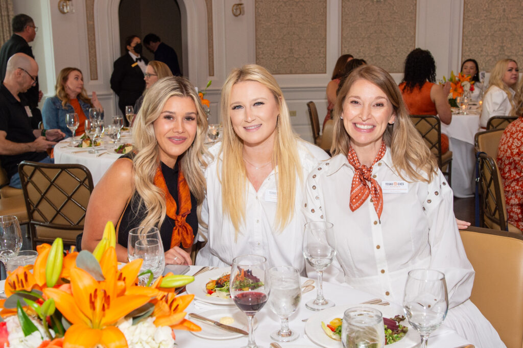 Jory Kratz, Lauren Laigle, Nancy Farabee Genitempo at the Texas Exes Longhorn Legacy Scholarship Gala (Photo by Jacob Power)