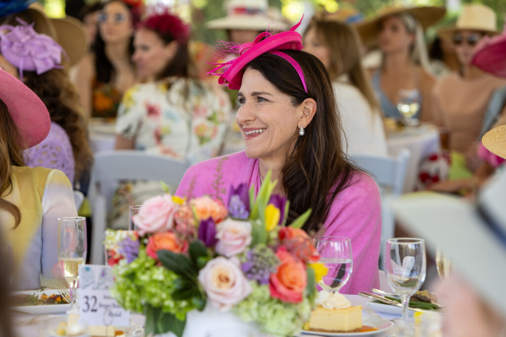 Kristen Berger at the Hats in the Park luncheon. (Photo by Jenny Antill)
