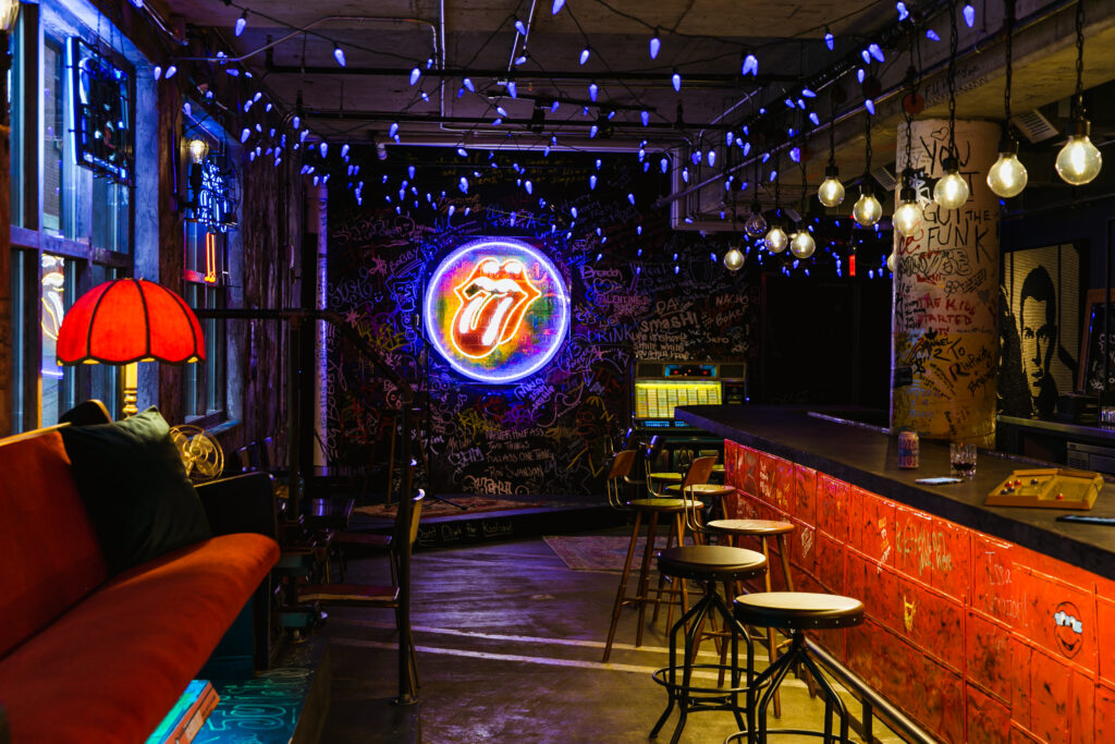 Bobby's Garage is a cool spot for drinks at the hotel. (Photo by Lisa Diederich Photography)