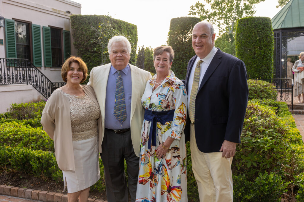 Lynne & Joe Hudson, Jill & Peter Barry at the Bayou Bend Garden Party (Photo by Jenny Antill)