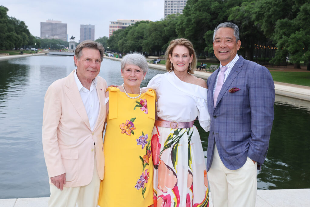 Mack & Cece Fowler, Stephanie & Frank Tsuru at the Hermann Park Conservancy 'Evening in the Park' (Photo by Priscilla Dickson)