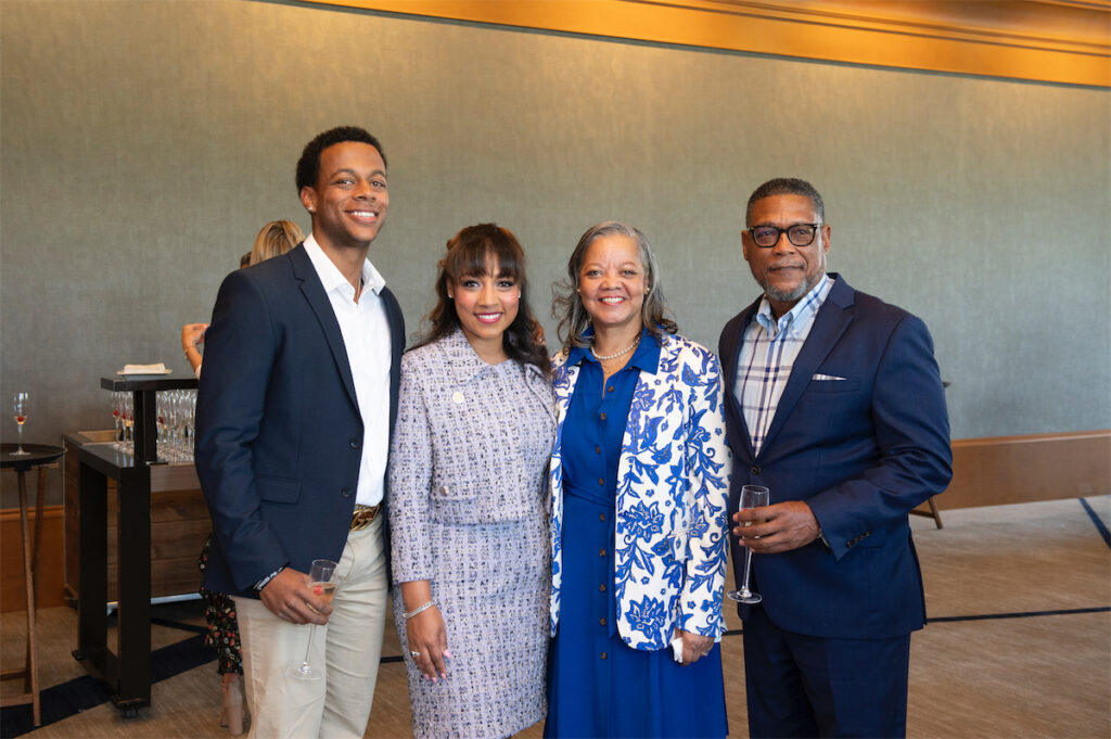 Matthew McClean, JLD President Christina Eubanks, Gisele Johnson, Bill Eubanks (Photo by Tamytha Cameron)