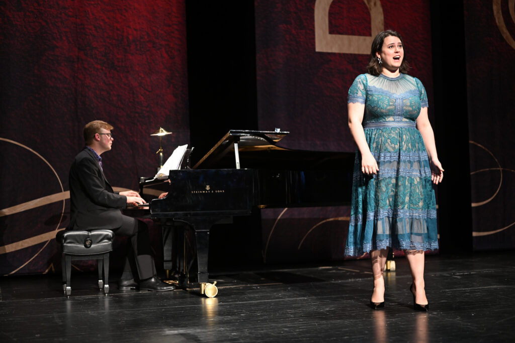 Meryl Dominguez performs at the Houston Grand Opera 2024-25 Season Announcement Reception. (Photo by Daniel Ortiz)