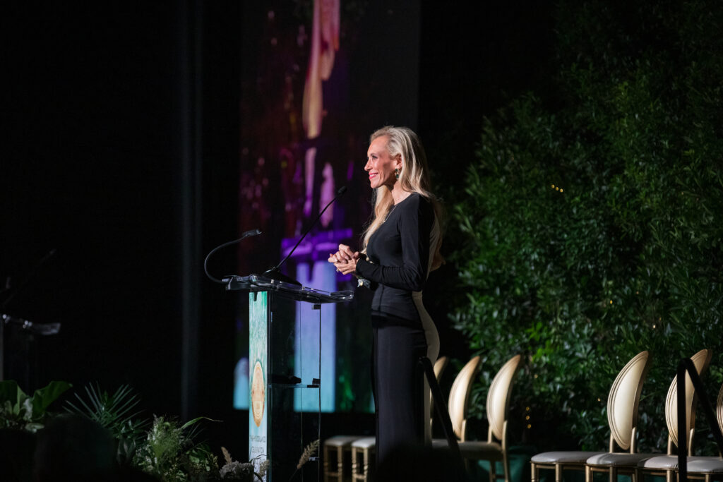 President and CEO of Interfaith Missy Herndon shared highlights of the year with gala attendees at The Woodlands Waterway Marriott.