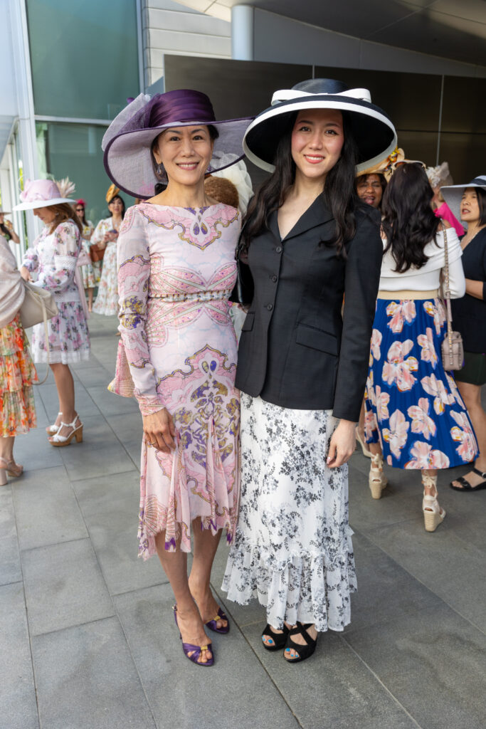 Ping Sun, Mei Leebron at the Hats in the Park luncheon. (Photo by Jenny Antill)