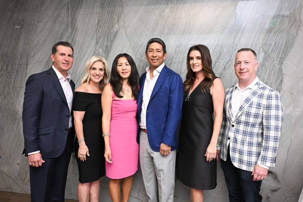Raul & Kristin Abello, Dr. Julie & Eric Kuo, Jordan & Dylan Seff at the Houston Classical Charter School gala. (Photo by Daniel Ortiz)