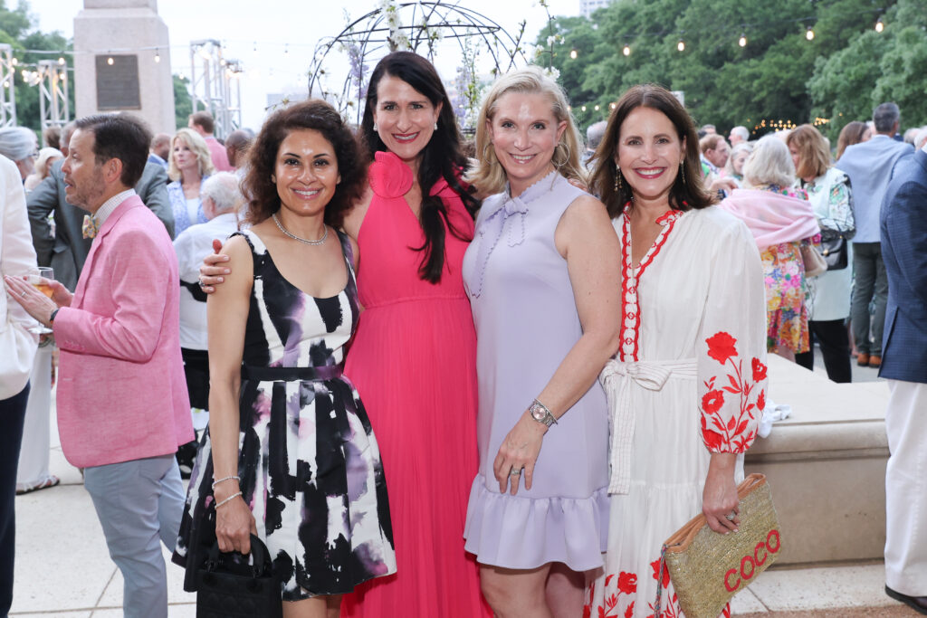 Rishma Mohamed, Kristen Berger, Ashley Pratka, Carrie Miller at the Hermann Park Conservancy 'Evening in the Park' (Photo by Priscilla Dickson)