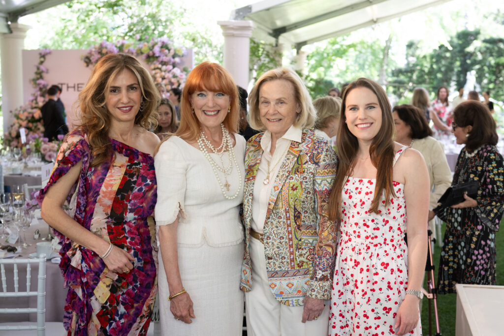 Sima Ladjevardian, Gracie Cavnar, Anne Duncan, Annie Duncan at the Bayou Bend fashion show and luncheon (Photo by Wilson Parish)