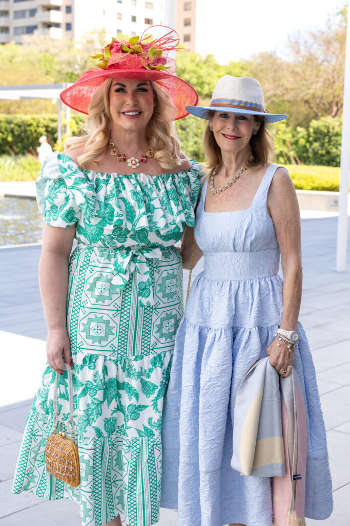 Stephanie von Stein Schusterman, Cheryl Byington at the Hats in the Park luncheon. (Photo by Jenny Antill)