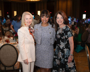 Sustainer of the Year Kathleen Gibson, JLD President Christina Eubanks, JLD Sustainer President Candace Winslow (Photo by Tamytha Cameron)