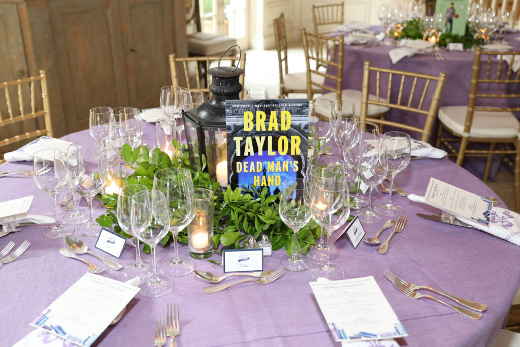 Table settings at the Authors' Luncheon.
Photo by Priscilla Dickson.