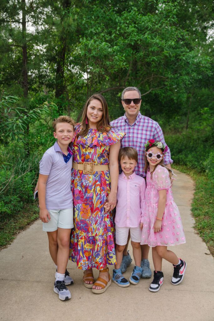 Liz & Steven Bender and their children at the Ambassadors for Texas Children’s Hospital Family Fun Day (Photo by Johnny Than)