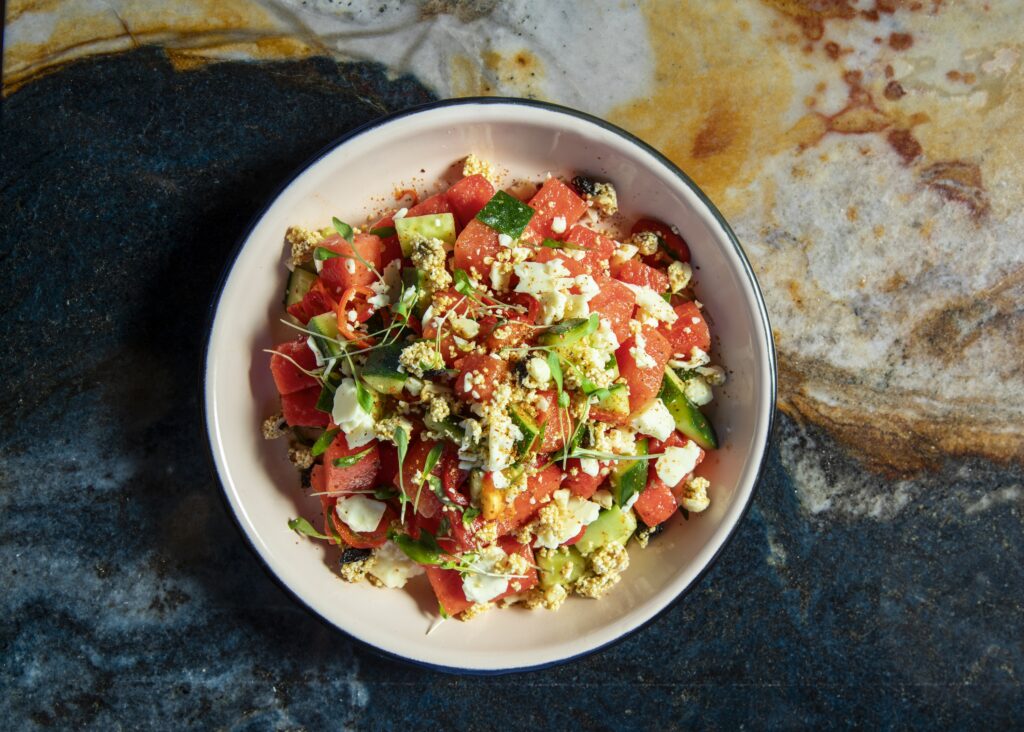 Watermelon Salad at Maximo (Photo by Julie Soefer)